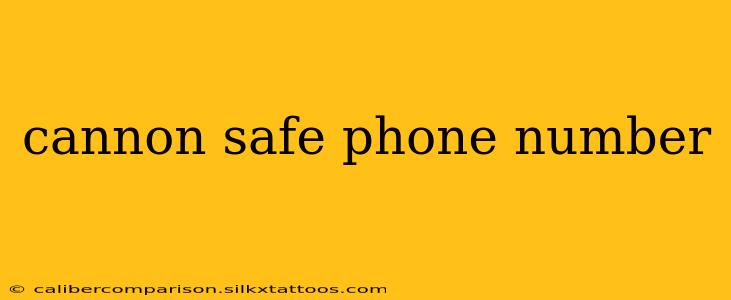 cannon safe phone number