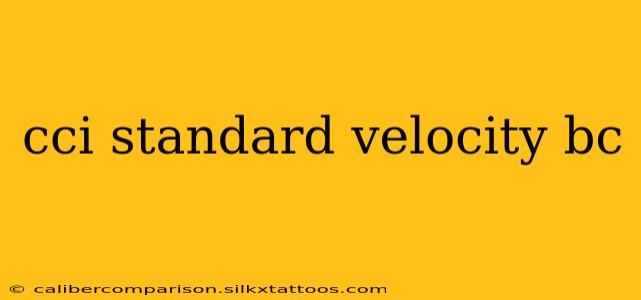 cci standard velocity bc