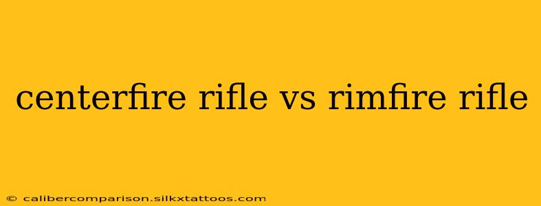 centerfire rifle vs rimfire rifle