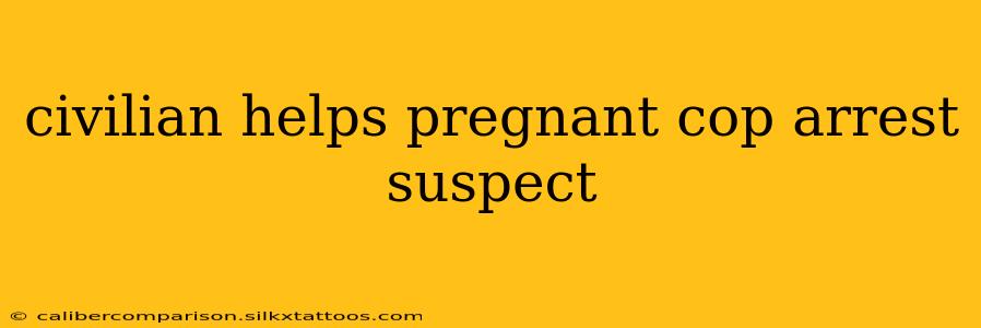 civilian helps pregnant cop arrest suspect