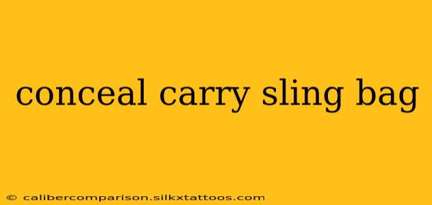 conceal carry sling bag