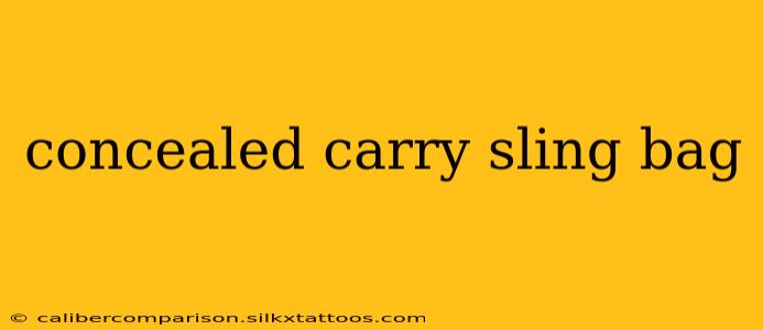 concealed carry sling bag