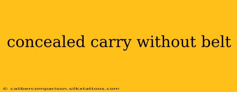 concealed carry without belt