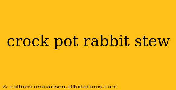 crock pot rabbit stew