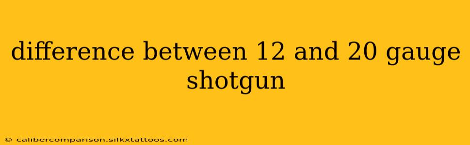 difference between 12 and 20 gauge shotgun