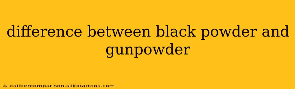 difference between black powder and gunpowder