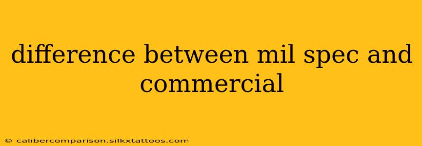 difference between mil spec and commercial