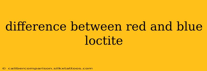 difference between red and blue loctite