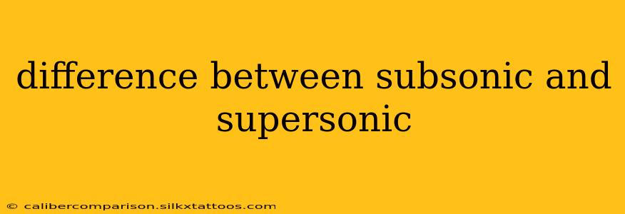 difference between subsonic and supersonic