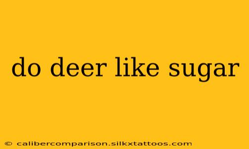 do deer like sugar