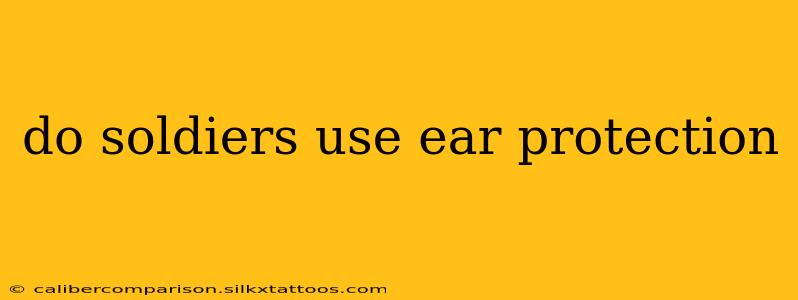 do soldiers use ear protection