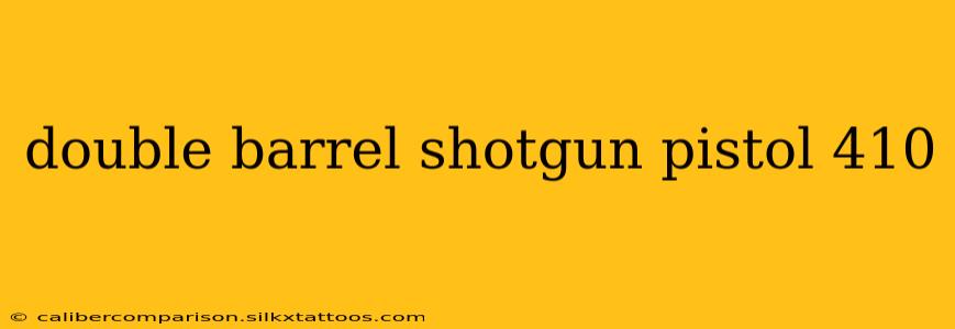 double barrel shotgun pistol 410