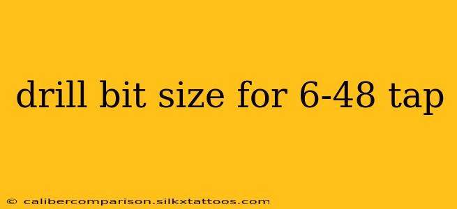 drill bit size for 6-48 tap