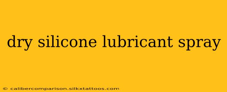 dry silicone lubricant spray