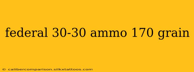 federal 30-30 ammo 170 grain