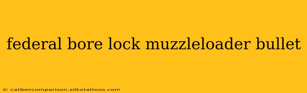 federal bore lock muzzleloader bullet