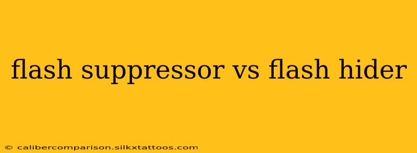 flash suppressor vs flash hider