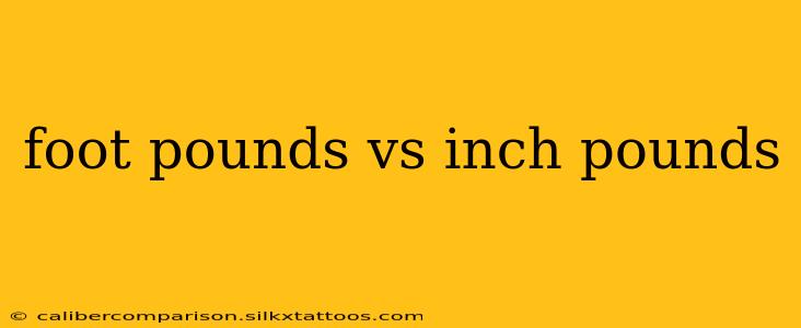 foot pounds vs inch pounds