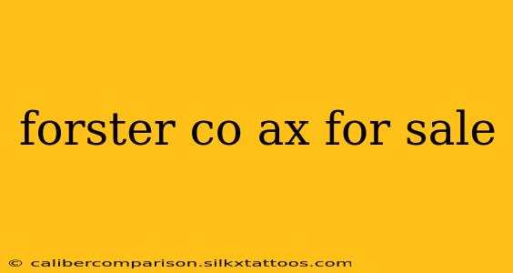 forster co ax for sale