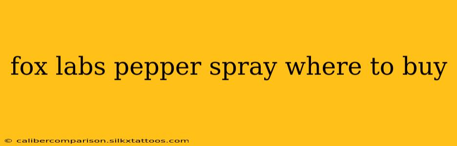 fox labs pepper spray where to buy