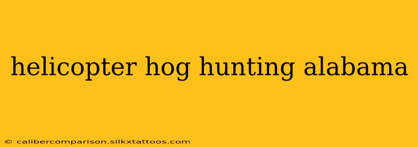 helicopter hog hunting alabama