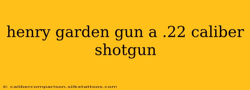 henry garden gun a .22 caliber shotgun