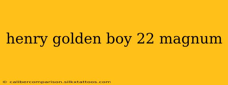 henry golden boy 22 magnum