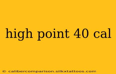 high point 40 cal