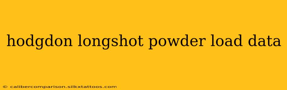 hodgdon longshot powder load data