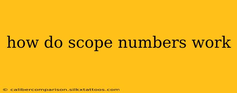 how do scope numbers work