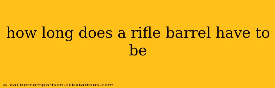 how long does a rifle barrel have to be