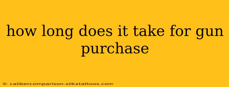 how long does it take for gun purchase