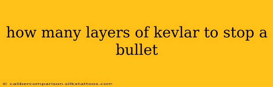 how many layers of kevlar to stop a bullet