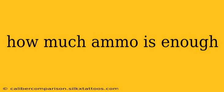 how much ammo is enough