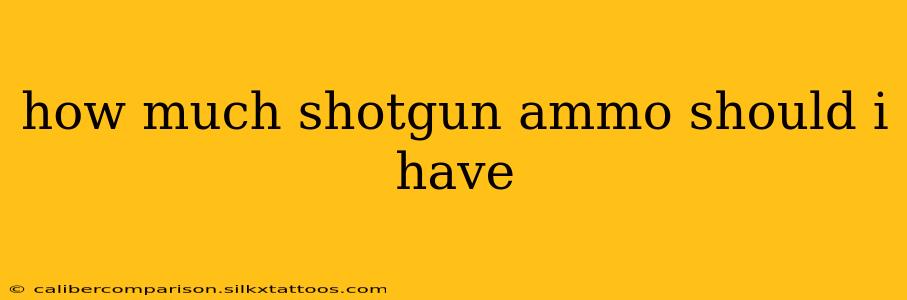 how much shotgun ammo should i have