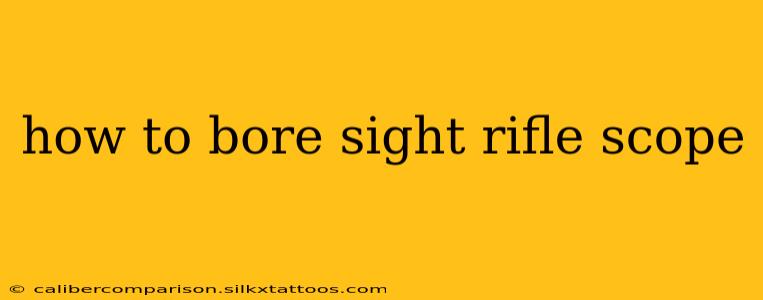 how to bore sight rifle scope