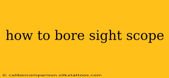 how to bore sight scope