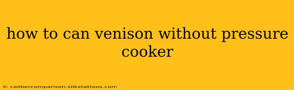 how to can venison without pressure cooker