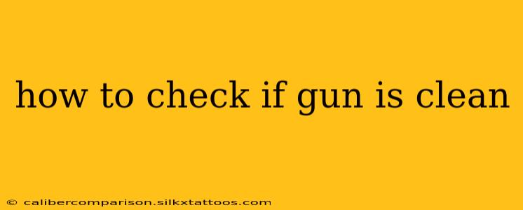 how to check if gun is clean