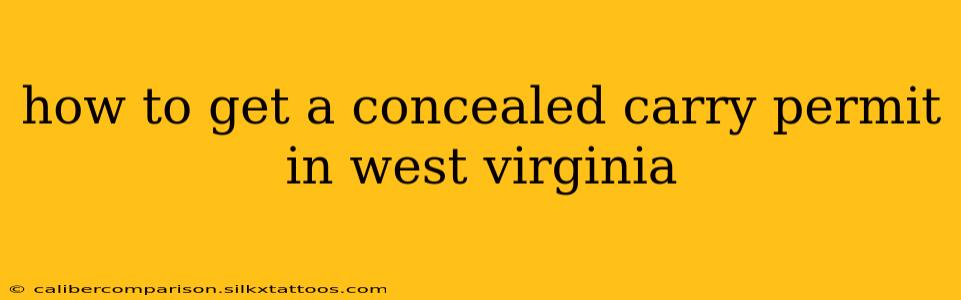 how to get a concealed carry permit in west virginia