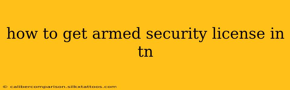 how to get armed security license in tn