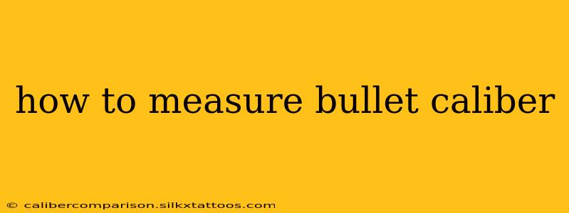 how to measure bullet caliber