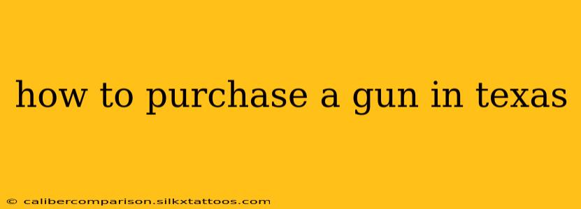 how to purchase a gun in texas