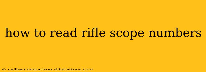 how to read rifle scope numbers