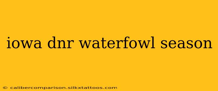 iowa dnr waterfowl season