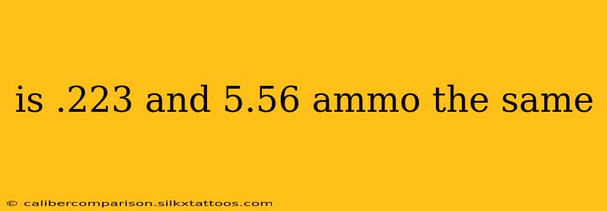 is .223 and 5.56 ammo the same