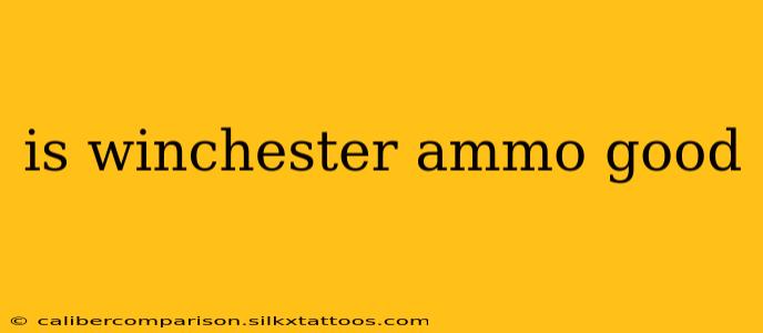 is winchester ammo good