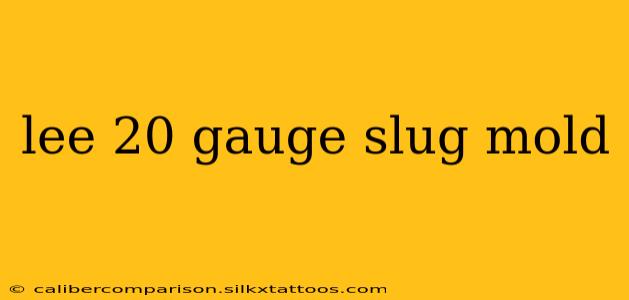 lee 20 gauge slug mold