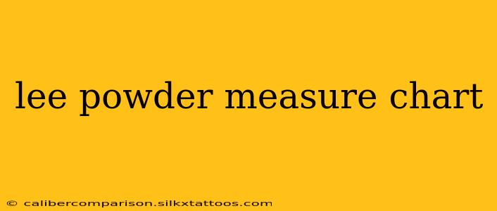 lee powder measure chart