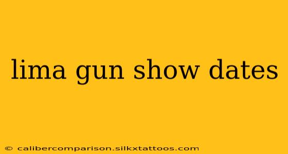 lima gun show dates